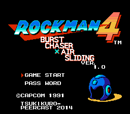 Rockman 4 - Burst Chaser X Air Sliding Title Screen